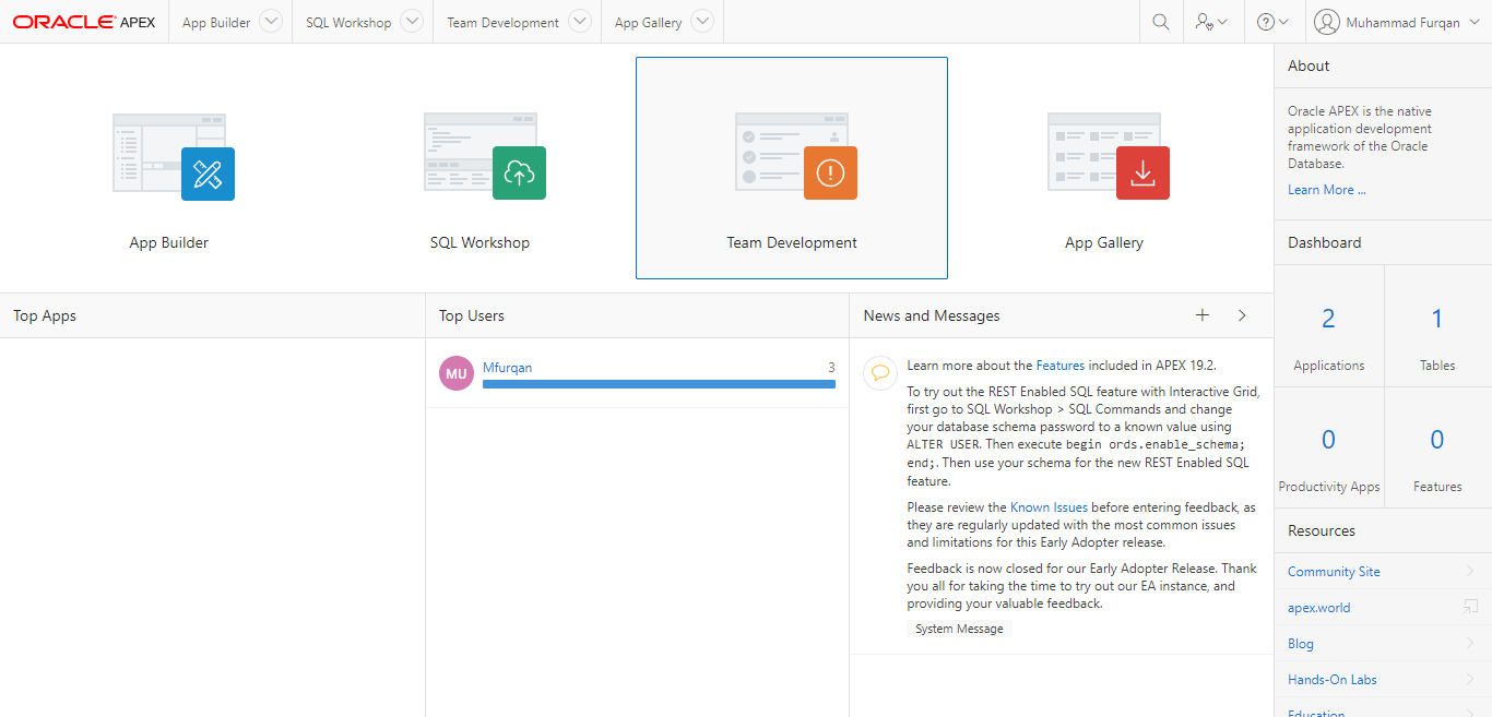 Oracle APEX 19.2 New Team Development - MaxAPEX